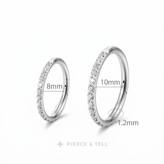 nose ear ring with a pierce and tell logo india