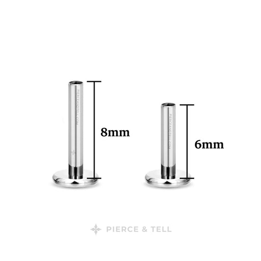 pierce & tell logo piercing post for downsizing in 6mm add on to the original post for a snug look in india