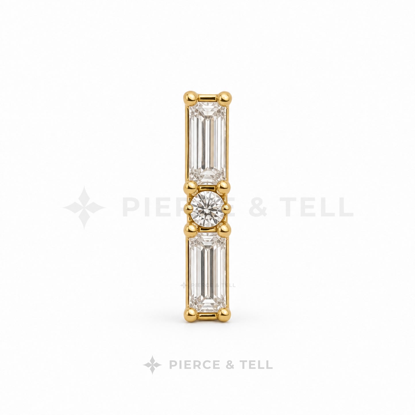 TRINITY BAGUETTE STUD