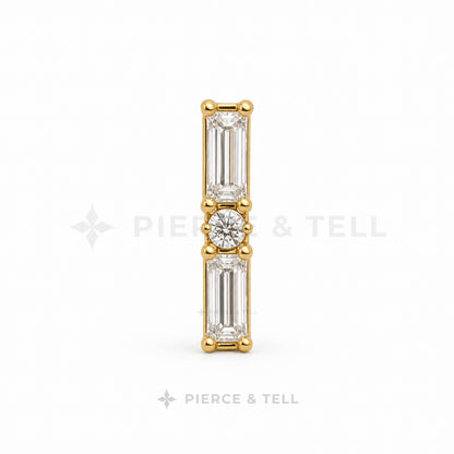 TRINITY BAGUETTE STUD