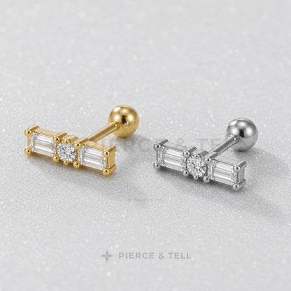 TRINITY BAGUETTE STUD