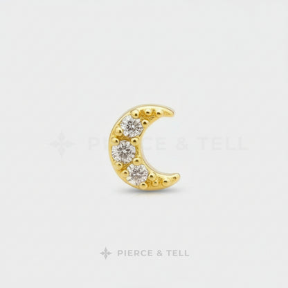 MOON DIAMOND STUD