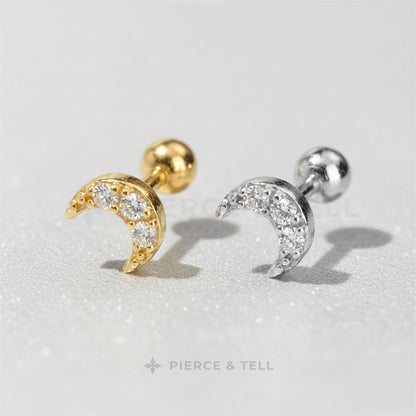 MOON DIAMOND STUD